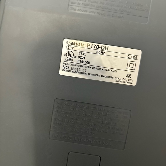 LOT OF 3 VINTAGE Electronic Printing Calculators Canon P170-DH & MP18DII - Picture 9 of 16